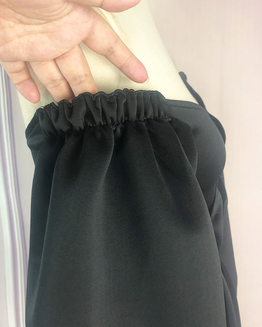 Bubble sleeve formal evening dress