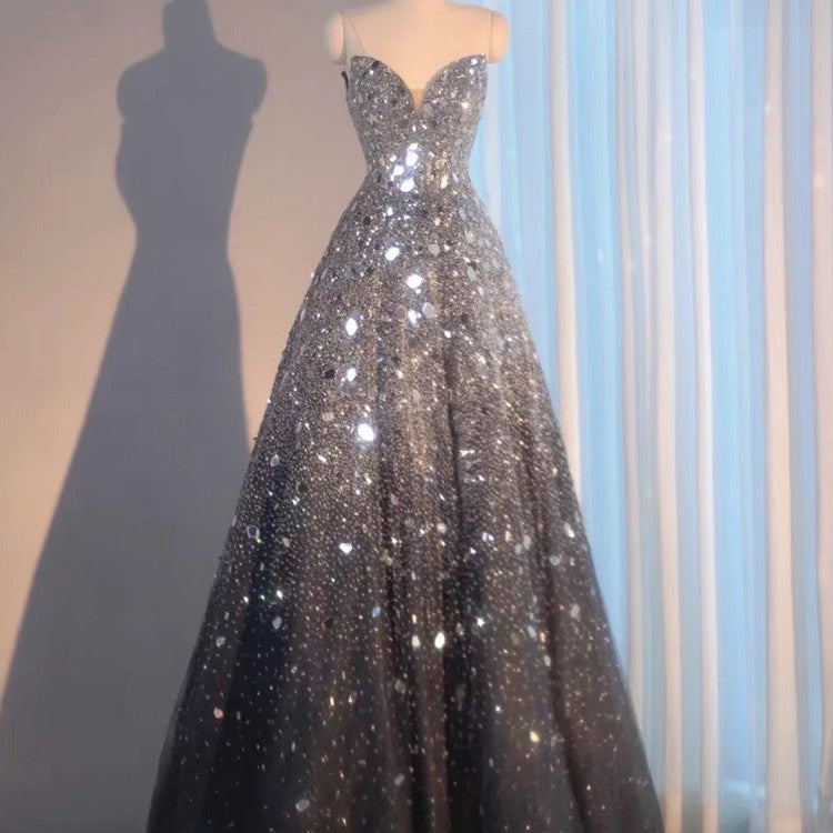 Unique glass like formal dress
