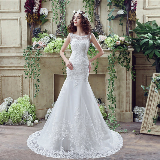 Bride Trailing sexy Lace Mermaid Wedding dress