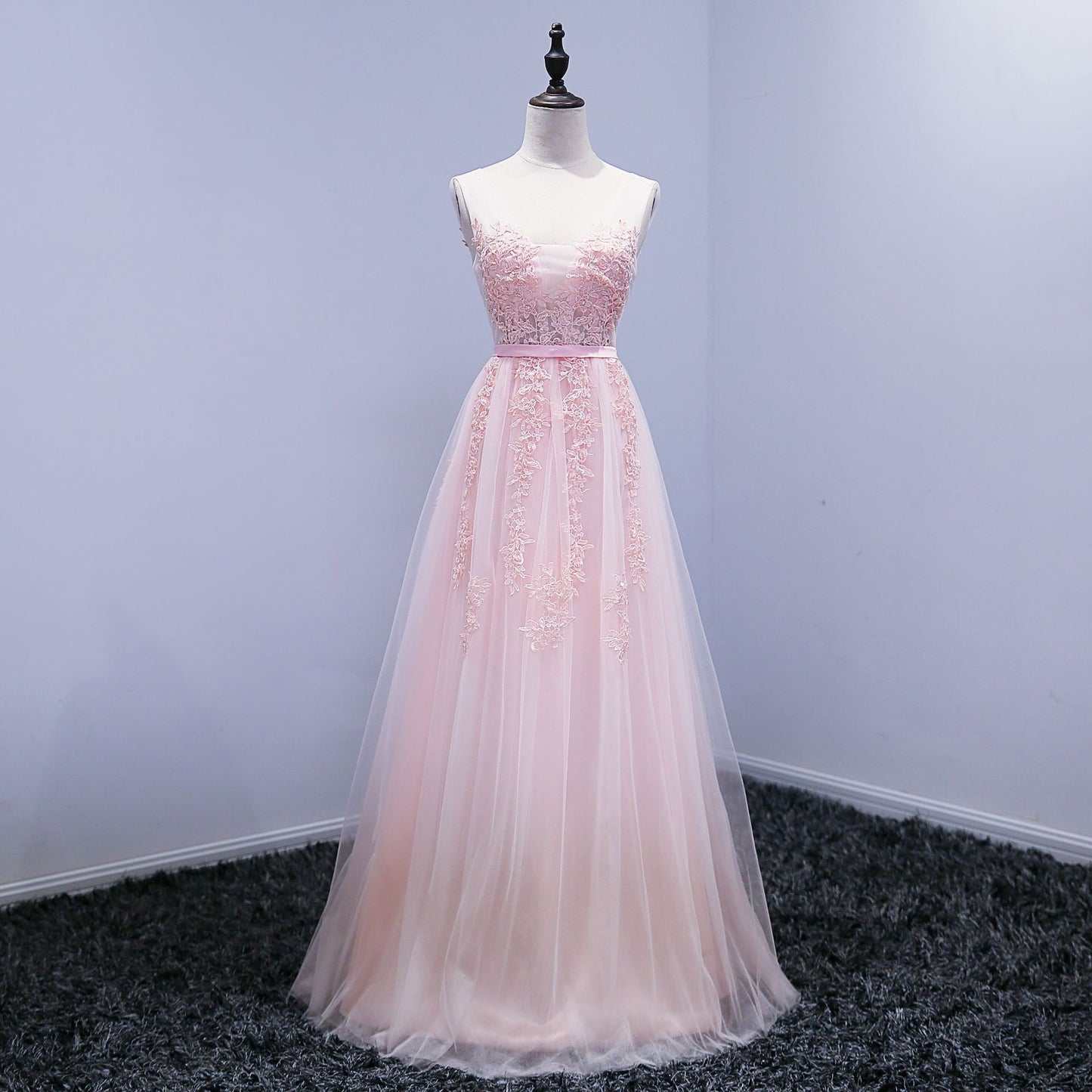 Formal bridesmaid bridal long lace dress