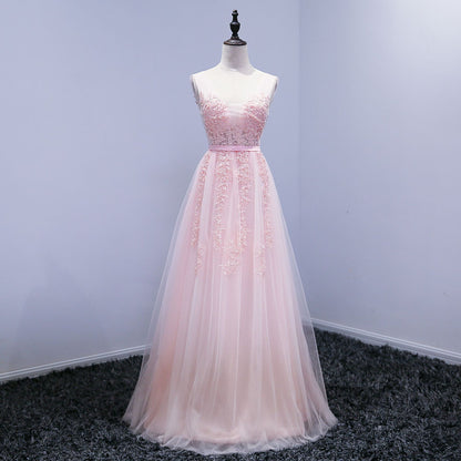 Formal bridesmaid bridal long lace dress