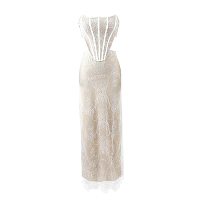 Bandage Dress Women's French Lace Dress
