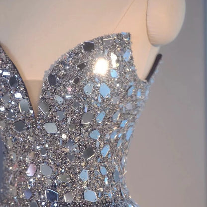 Unique glass like formal dress
