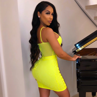 Bright sexy bandage dress