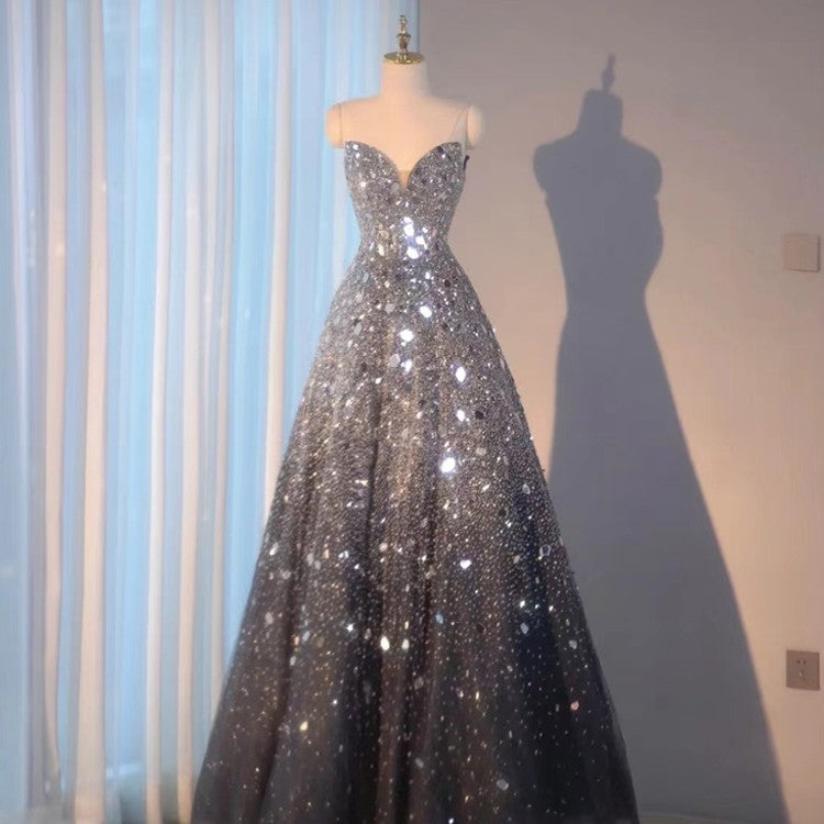 Unique glass like formal dress