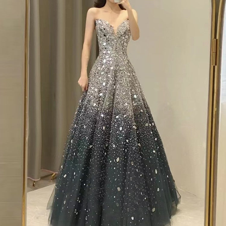 Unique glass like formal dress