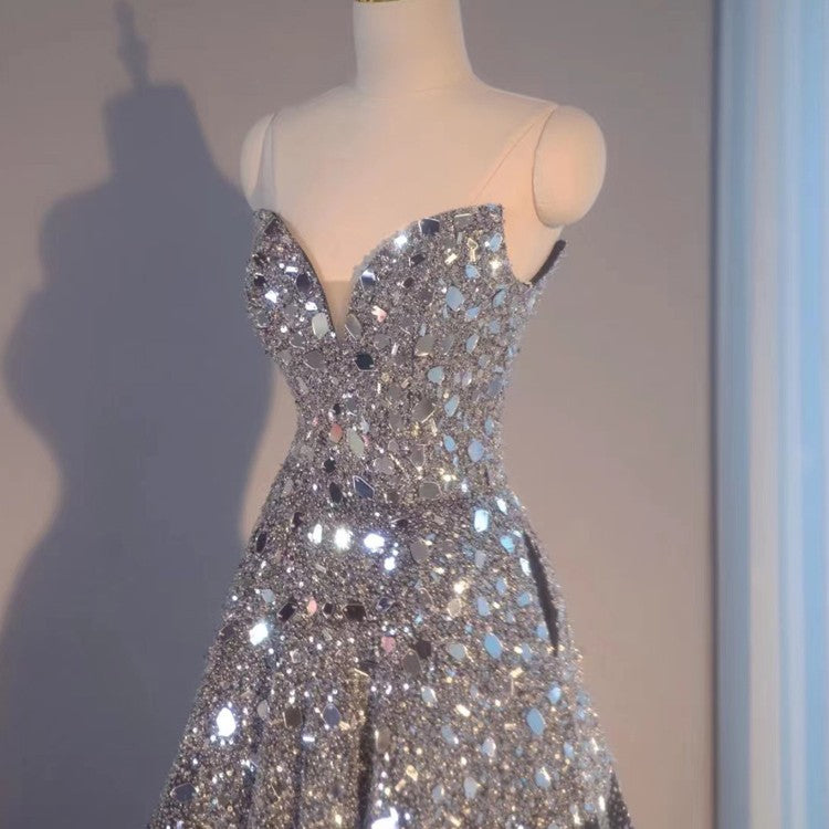 Unique glass like formal dress